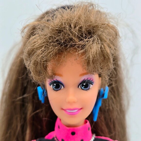 Totally Hair Barbie Doll Brunette 1991 1117 Mattel Read - Picture 2 of 16